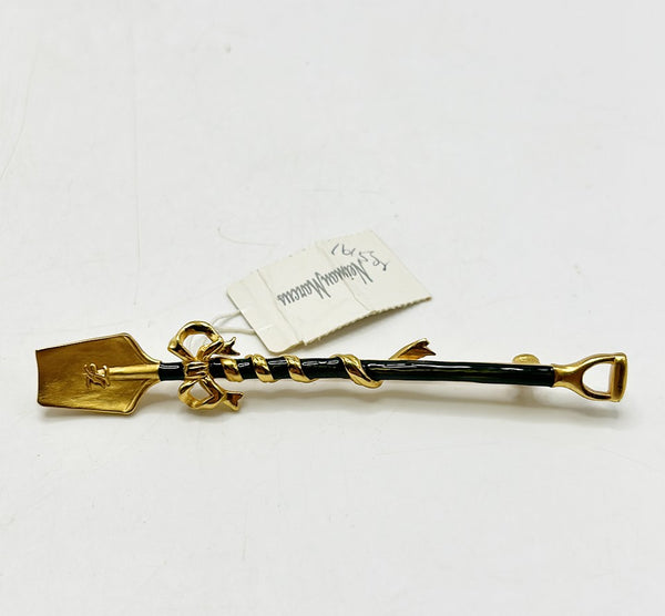 Designer stamped Karl Lagerfeld French style shovel brooch