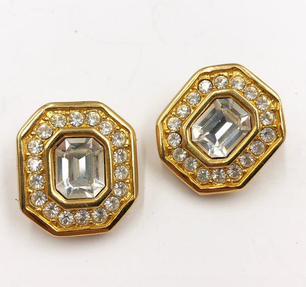 Signed designer clip on earrings by SALO.