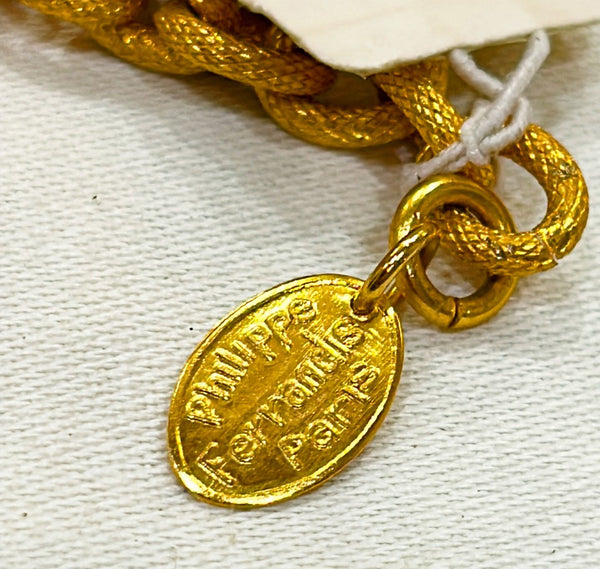 Amazing signed Philippe Ferrandis Paris stamped large statement piece necklace.