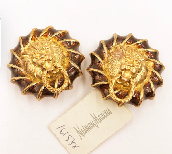 Amazing classic 90s signed Donald Stannard clip fashion earrings.