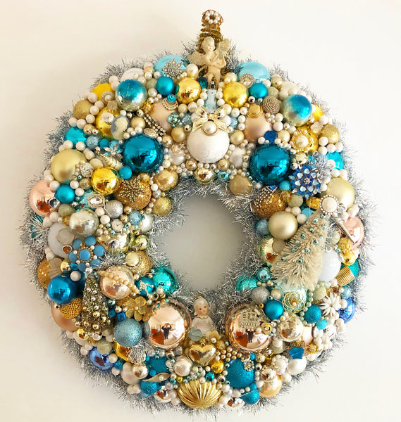Custom Vintage Jewelry Wreath - Tiffany
