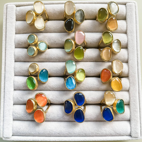 ASSORTED | TRIPLE CAT'S EYE RING