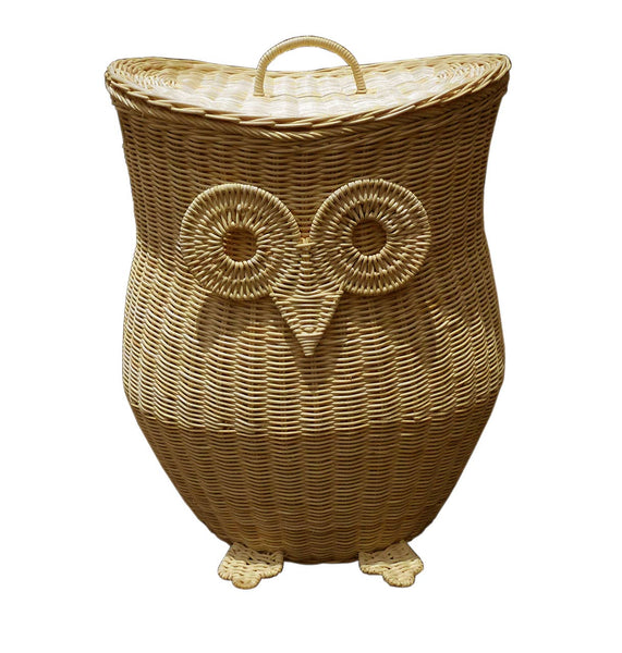 D-Art Collection Owl Rattan Hamper