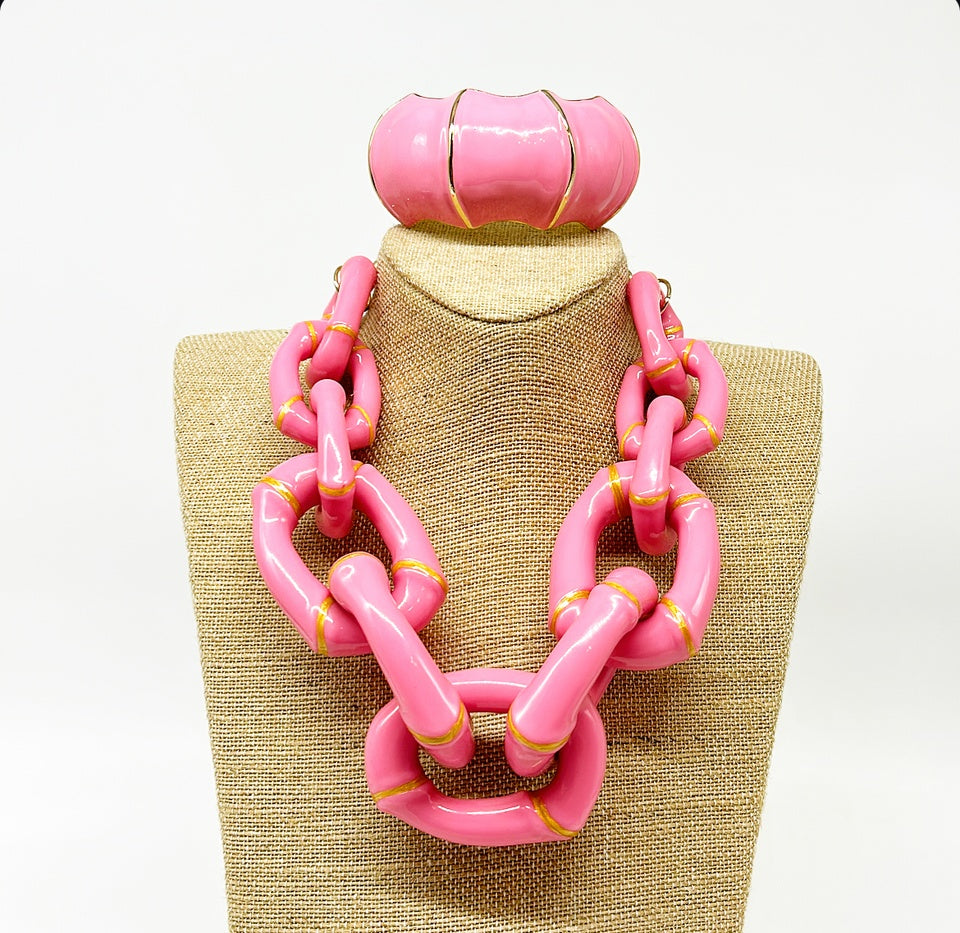 "The Lilly" Bamboo Cuff - Pink