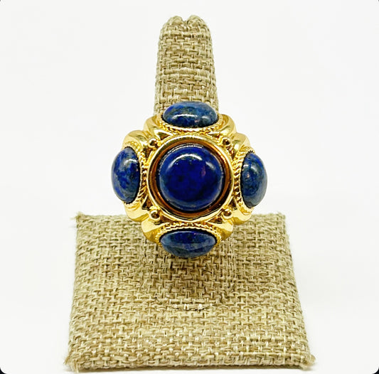 "The Marge" - Lapis Cocktail Ring