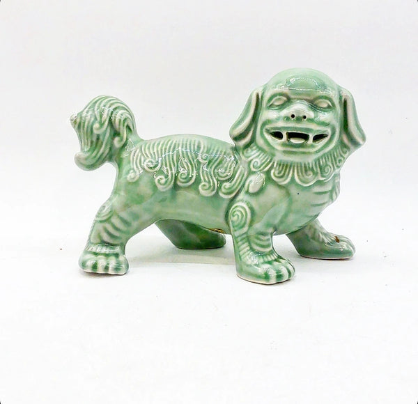 Rare vintage, green foo dog