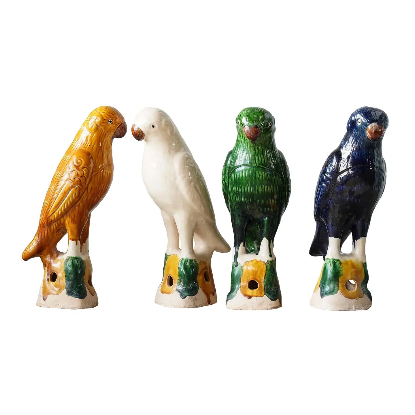 The colorfully glazed Hand-Painted Porcelain Bird