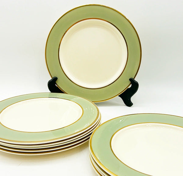 Vintage set of 10 dinner plates by Smith Taylor fine china.