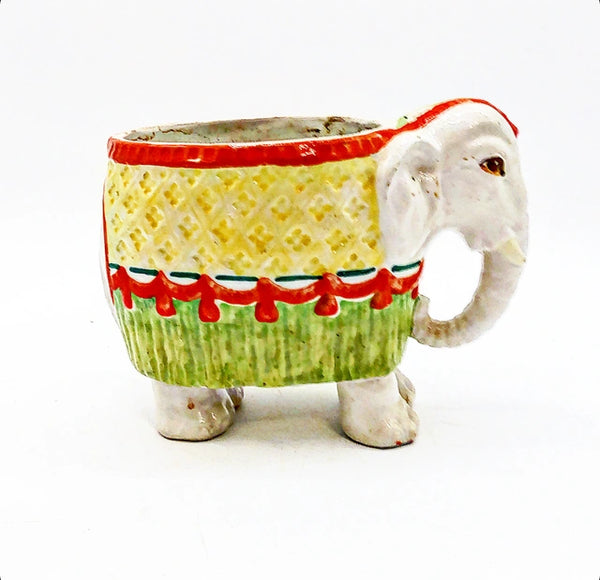 Vintage mid century, modern style decorative elephant Italian stamped plante