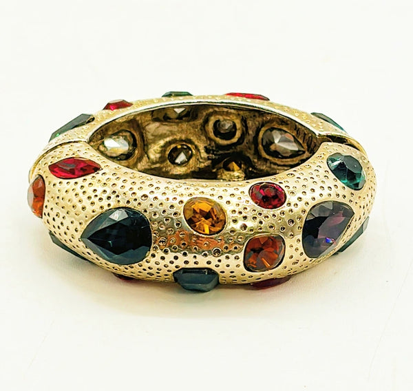 Vintage large statement hinged bracelet by KJL