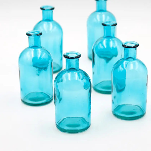 Blue Medicine Bottle Bud Vase - Set of 48 bottles