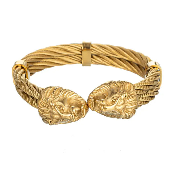Double Lion Cuff Bracelet