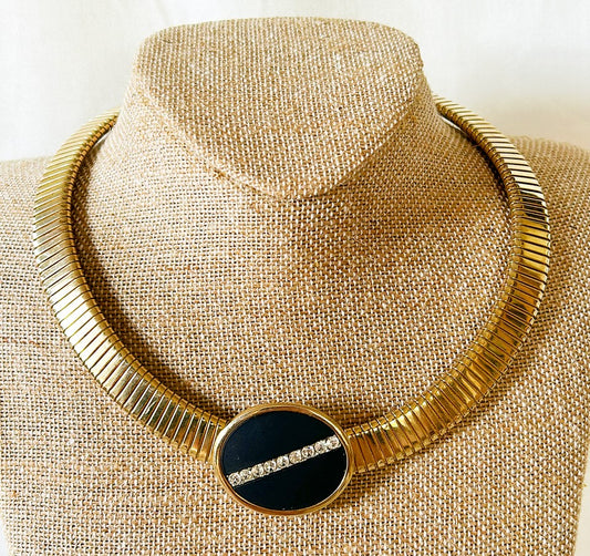 Vintage 1970s signed Park Lane omega style chocker