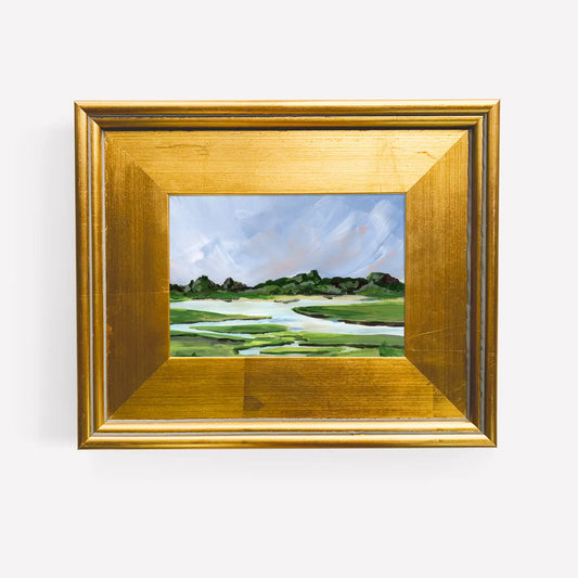 "Tidal Marsh", Framed Coastal Painting - Painting 5x7