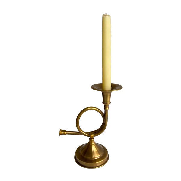 French horns candle holder - S/2