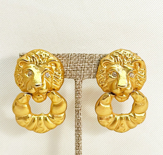 Late 80s large statement clip on earrings
