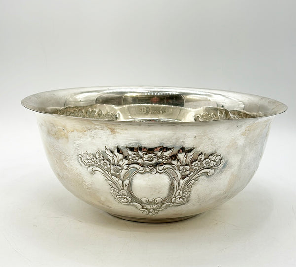 Medium sized silver plated non stamped decorative bowl