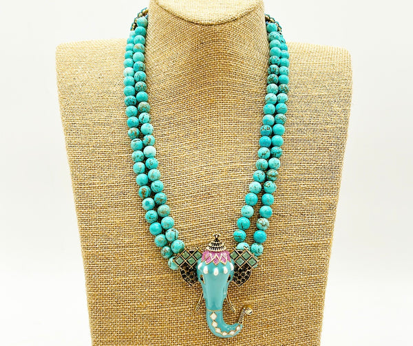 Stunning elephant statement necklace.