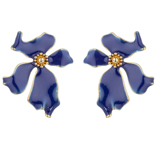 Blue Flower Earring
