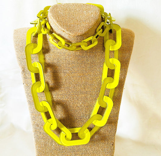 Newer fabulous acrylic link designer style necklace