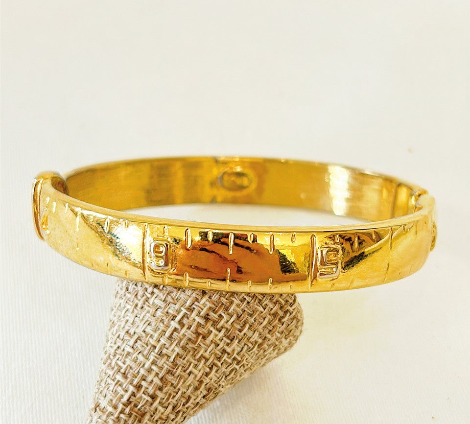 Rare signed Kenneth Jay Lane hinged bangle bracelet