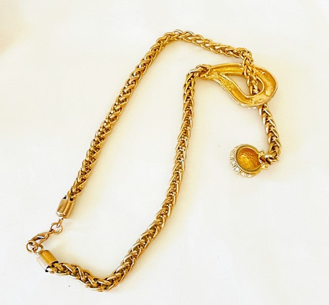 Vintage statement hood link necklace