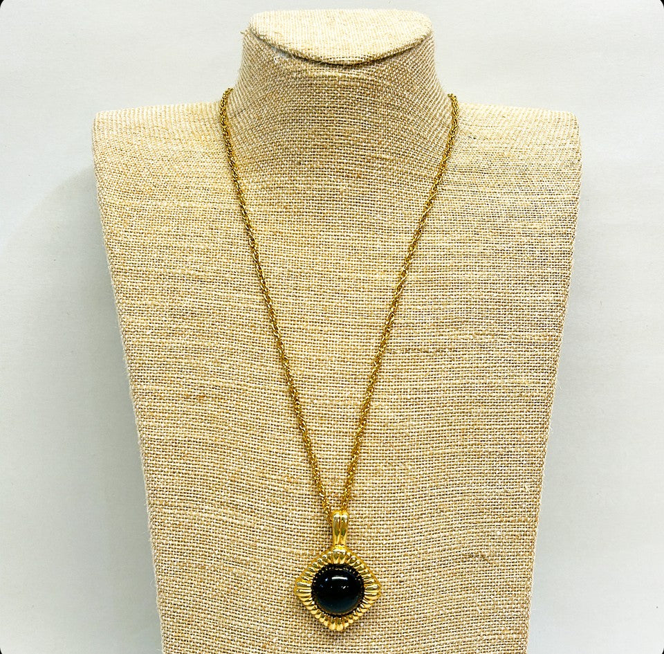 Vintage signed KJL pendant necklace.