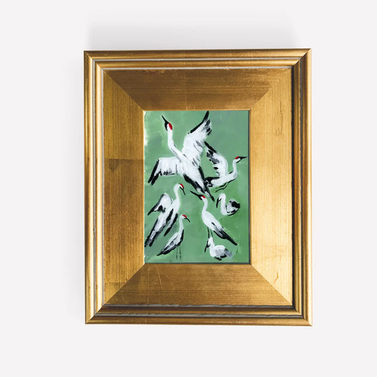 Hand Paint Crane Painting - Painting 8x10