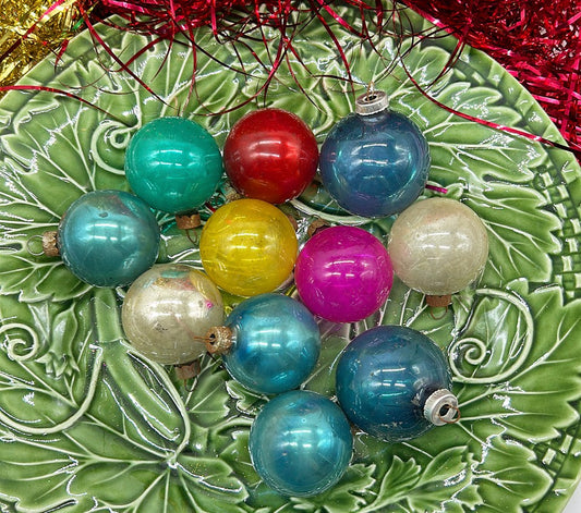 Vintage set at 11 - 1950s era thin hand blown glass