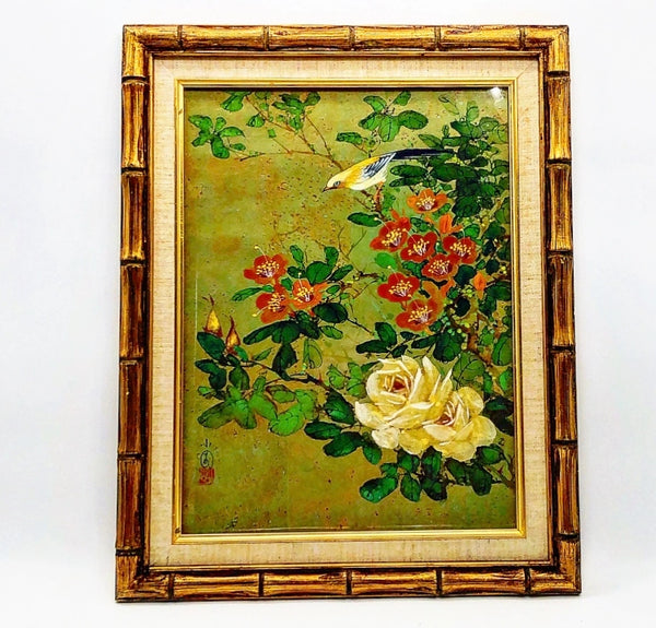 Stunning Original Art in Bamboo Frames - Roses