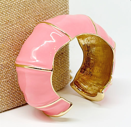 "The Lilly" Bamboo Cuff - Pink