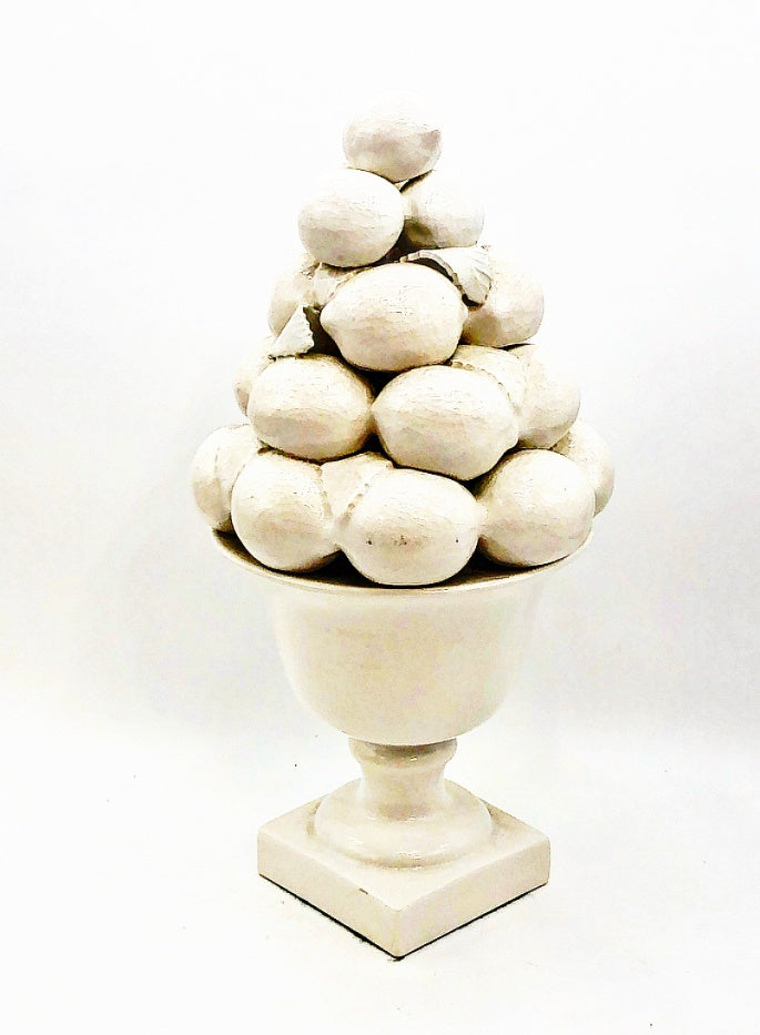 White Lemon Ceramic Topiary