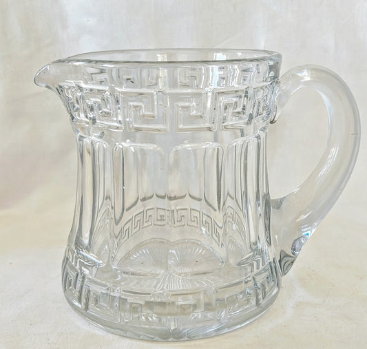 Rare Heisey Greek key extra large pitcher.