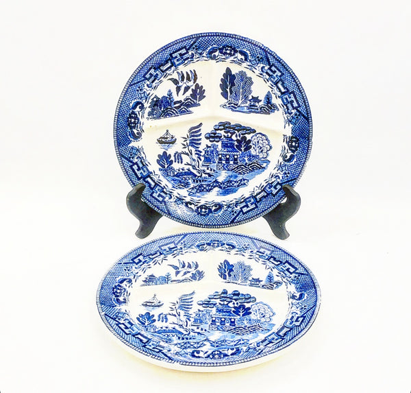 Blue Willow / Canton Lunch Plate - Pair