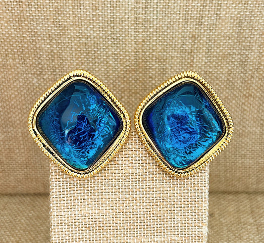Stunning runway size statement clip on earrings