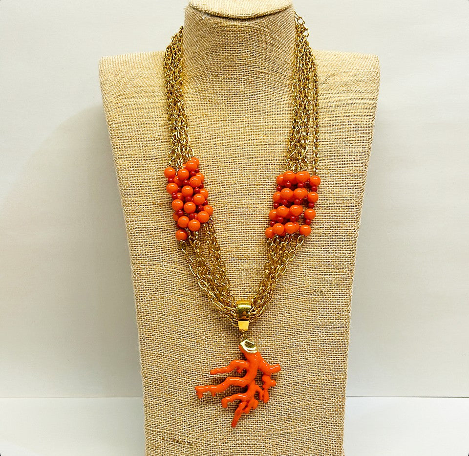 Rare 80’s signed made in Italy Replica statement runway style necklace.