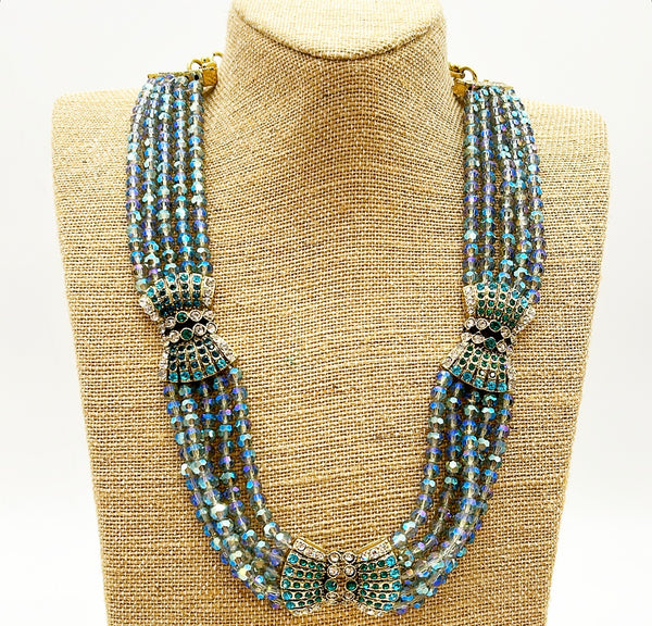 Stunning multi stand statement necklace