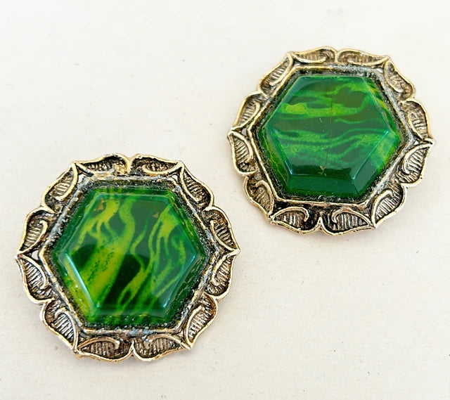 1970’s larger clip on earrings.