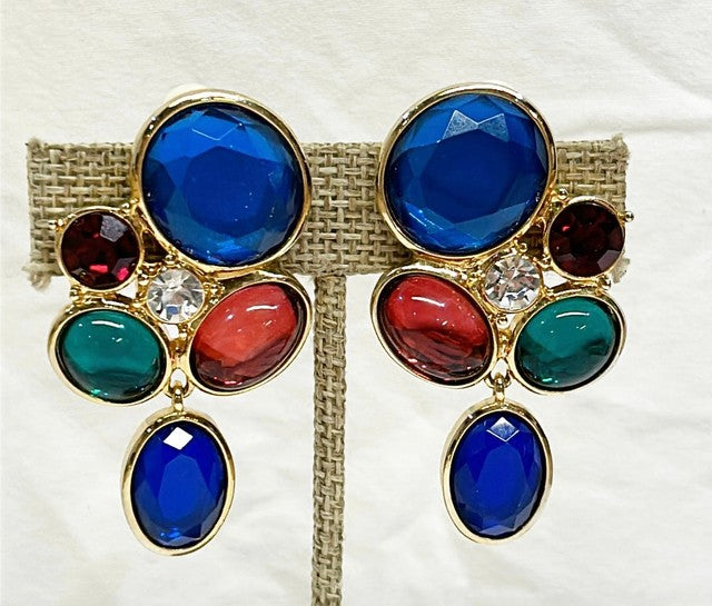 Vintage 90s designer clip on earrings