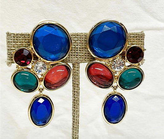 Vintage 90s designer clip on earrings