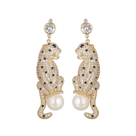 Fierce leopard earrings