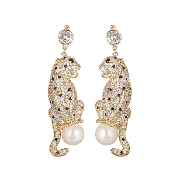 Fierce leopard earrings