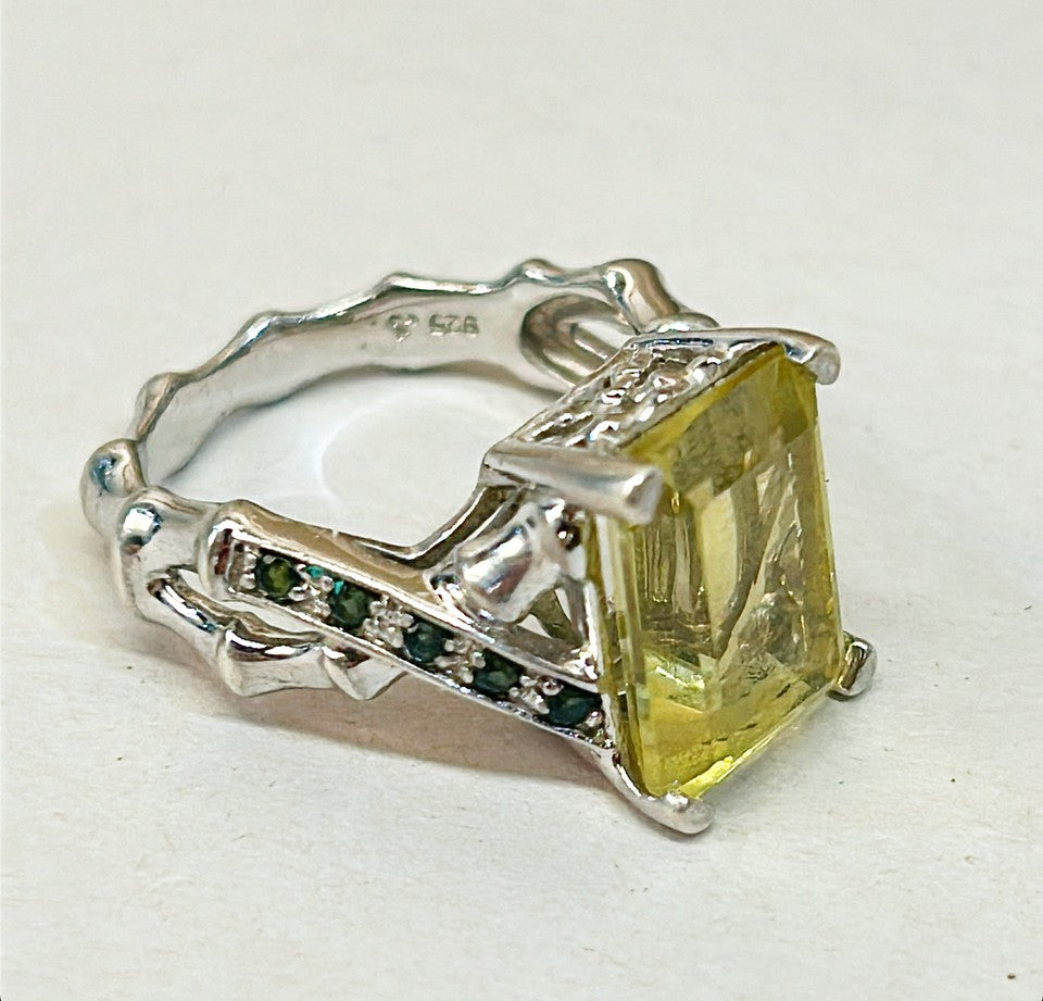 Vintage estate cocktail ring 925