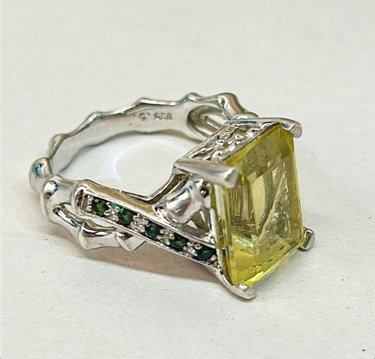 Vintage estate cocktail ring 925