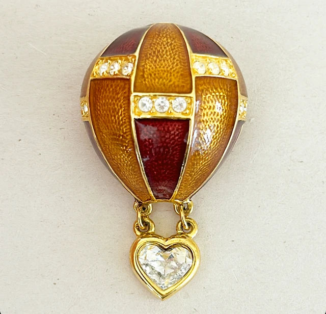 Signed Joan Rivers Hot Air Ballon brooch.