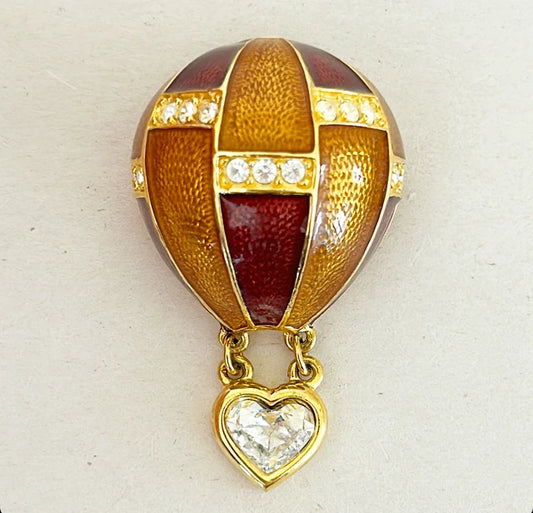 Signed Joan Rivers Hot Air Ballon brooch.