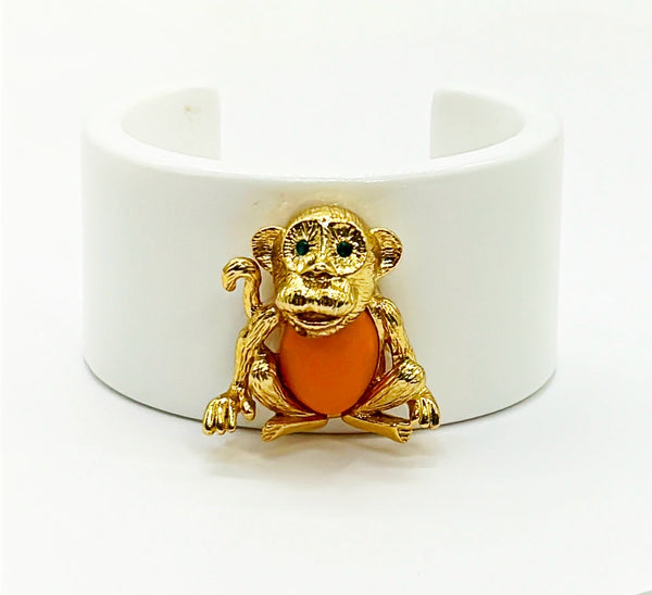 Large statement cuff with monkey accent.