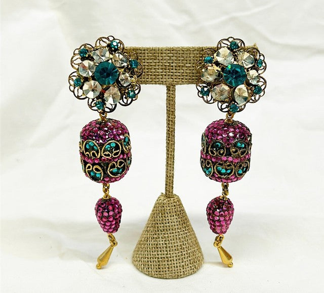 Vintage designer clip-on statement style earrings