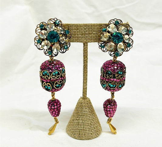 Vintage designer clip-on statement style earrings
