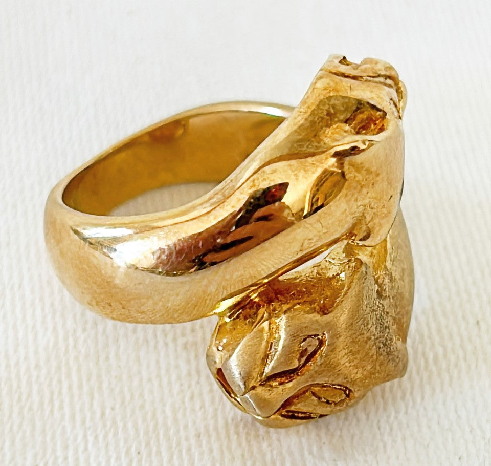 Fabulous double headed panther ring.
